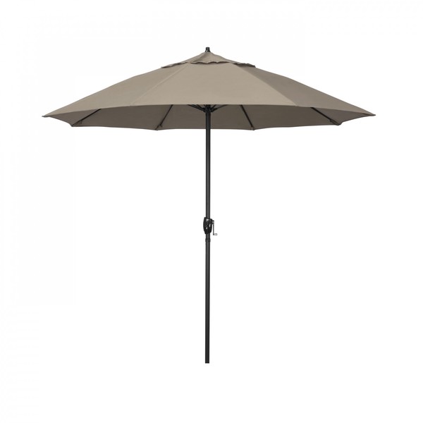 California Umbrella 9' Bronze Aluminum Market Patio Umbrella, Sunbrella Taupe 194061337172
